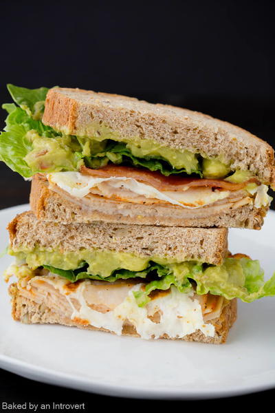 Chicken Guacamole Club Sandwich