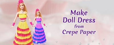 Easy Kids Craft : How To Make a Crepe Paper Doll Dress