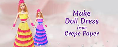 Easy Kids Craft How To Make A Crepe Paper Doll Dress