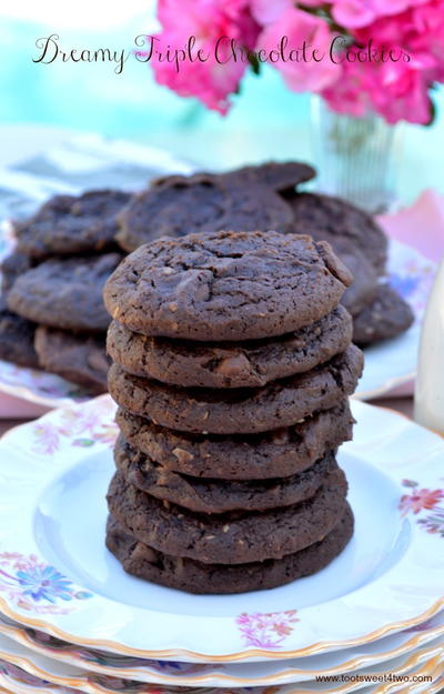 Dreamy Triple Chocolate Cookies