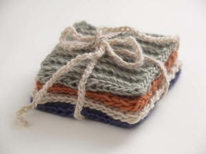 Set of Four Knitted Coasters