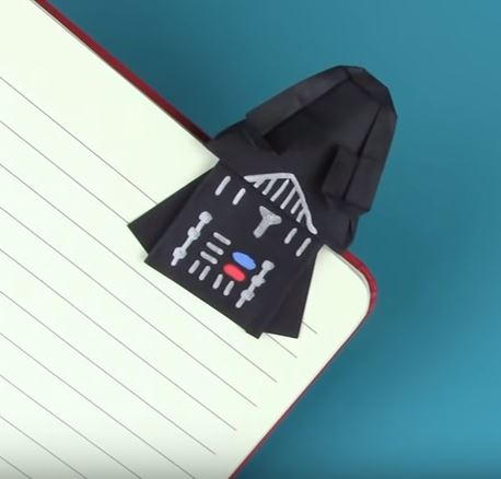 Darth Vader Origami Bookmark