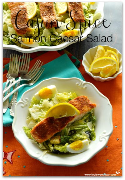 Mickey's Cajun Spice Salmon Caesar Salad