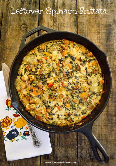 Leftover Spinach Frittata