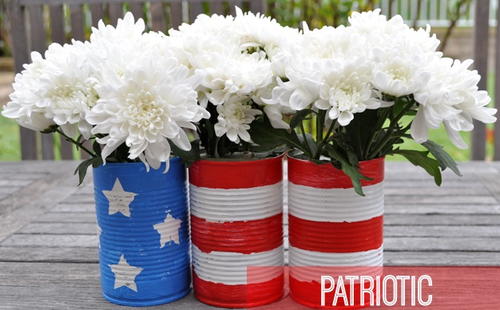 Fourth of July Flower Pots
