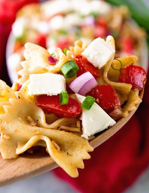 Bruschetta Caprese Pasta Salad