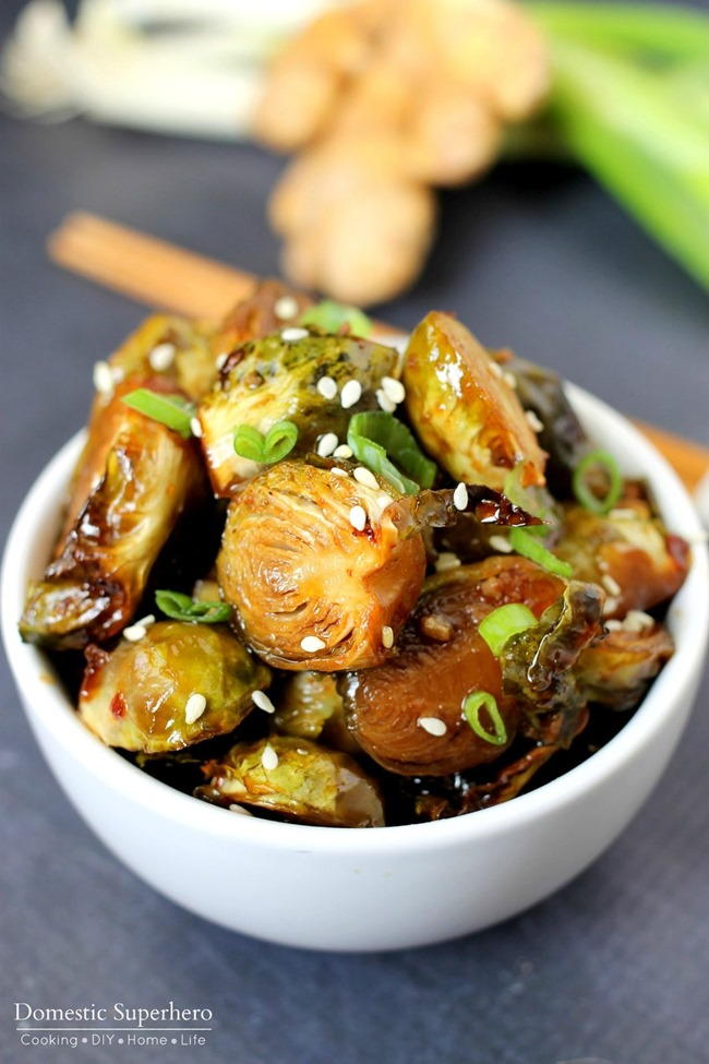 AsianGlazed Brussels Sprouts