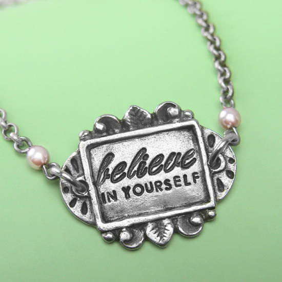 Believe in Yourself Stamped Bracelet