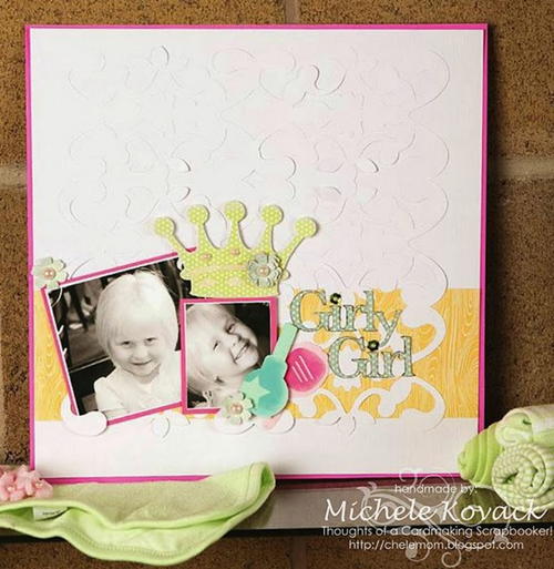 Girly Girl Scrapbook Page Layout