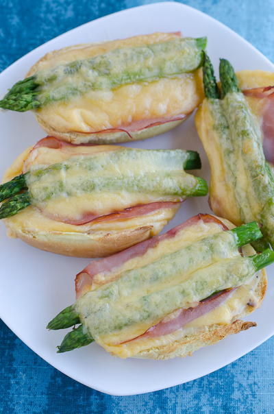 Ham and Cheese Asparagus Melt