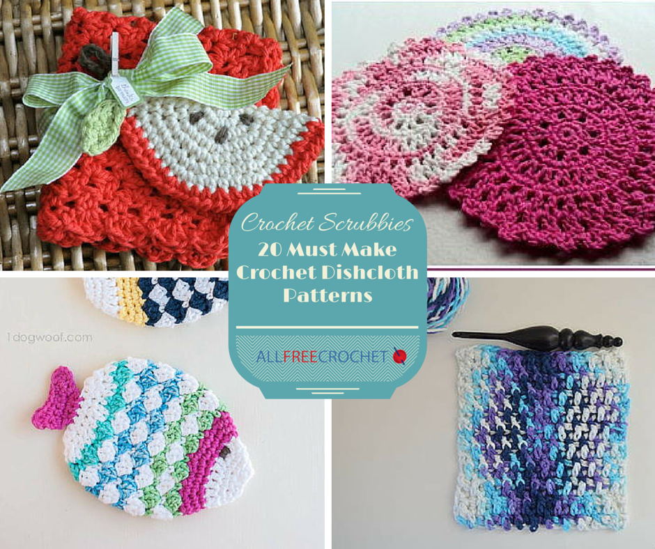 21 MustMake Free Dishcloth & Scrubbie Crochet Patterns