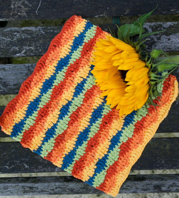 Surfing the Crochet Waves Dishcloth