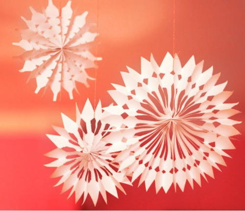 DIY Paper Snowflake Decorations