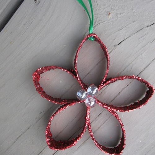 Toilet Paper Roll Flower Ornament