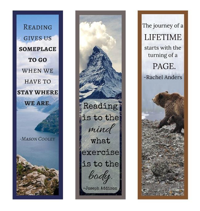 book quotes printable bookmark set allfreepapercrafts com