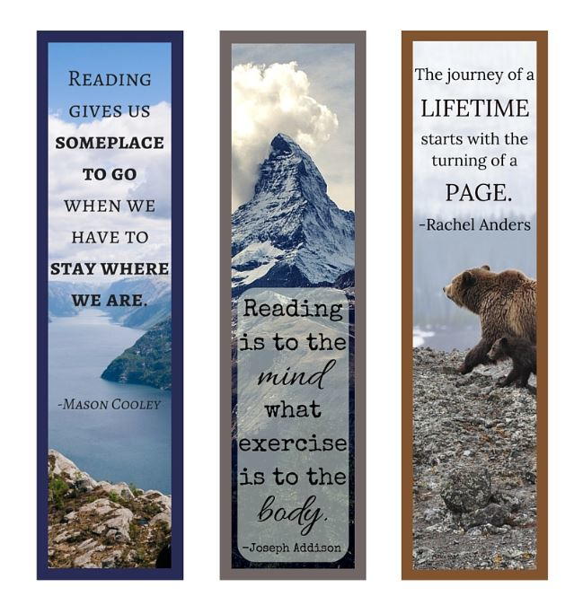 Book Quotes Printable Bookmark Set