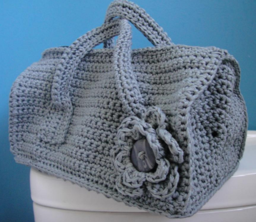 Crochet duffle bag sales