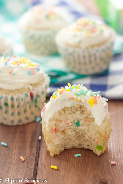 Funfetti Cupcakes with Cake Batter Frosting