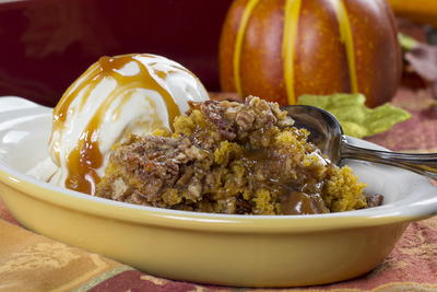 Pumpkin Pecan Cobbler