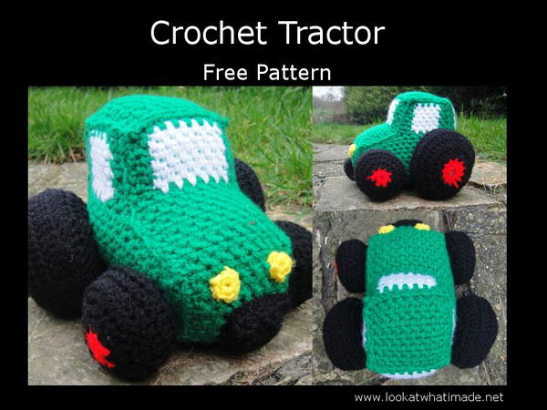 Crochet Vehicles Little Green Tractor