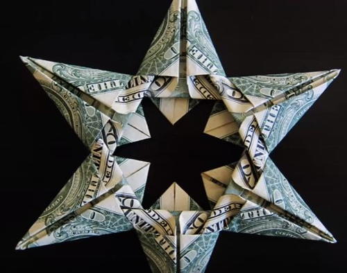 Money Origami Star
