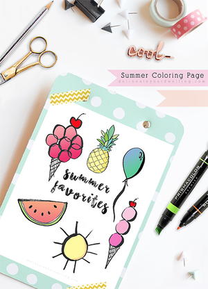 summer faves coloring page favecrafts