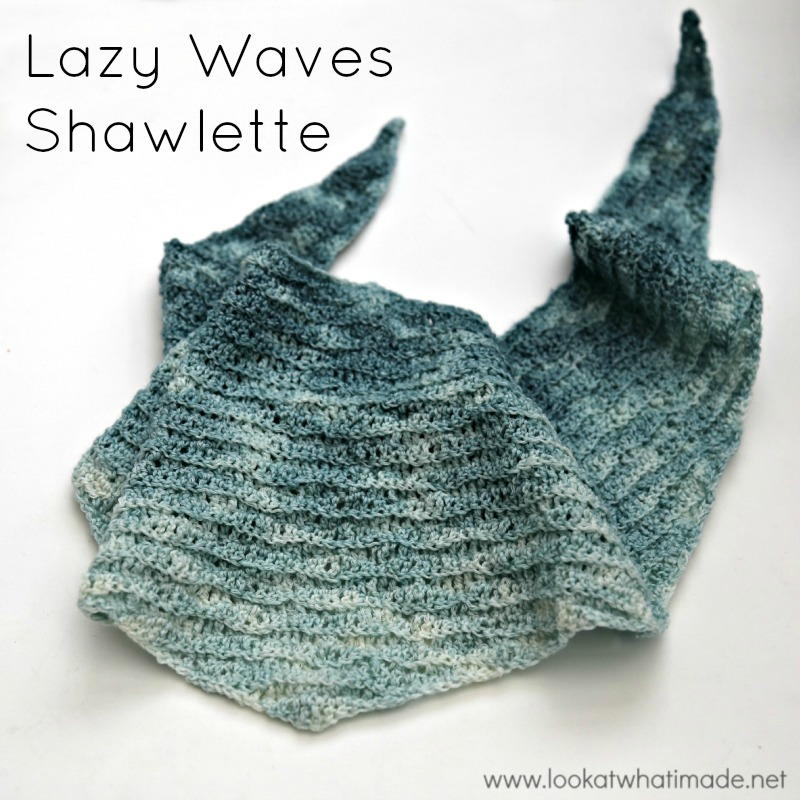 Lazy Waves Shawlette | AllFreeCrochet.com