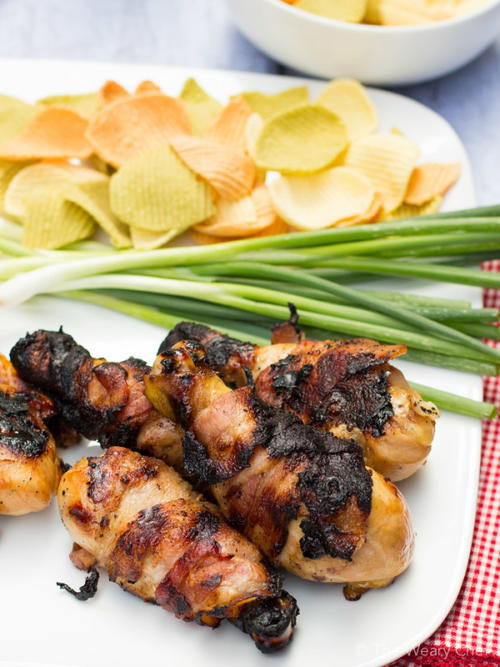 Grilled Bacon-Wrapped Chicken Drumsticks