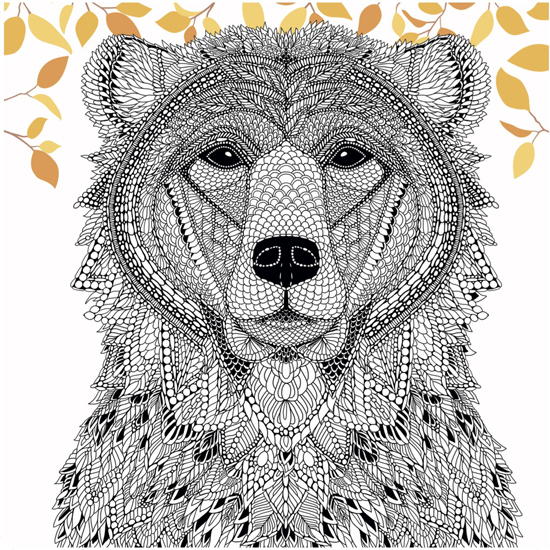 Woodland Bear Coloring Page