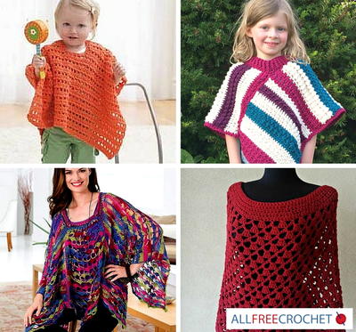 58 Simple Crochet Patterns for Ponchos
