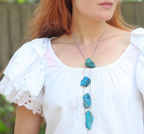 Turquoise Stone DIY Necklace