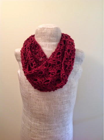 Lacy Wine Infinity Scarf