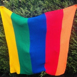 Rainbow Stripes Beginner Crochet Blanket
