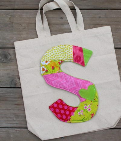 Quilt As You Go Initial Tote