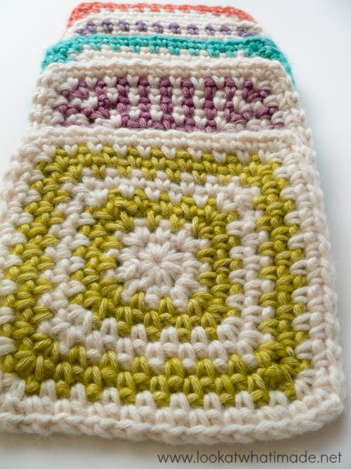 Linen Stitch Granny Square Pattern