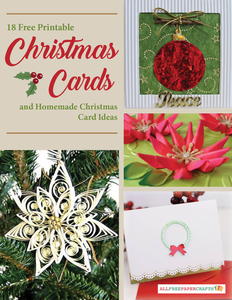 18 Free Printable Christmas Cards and Homemade Christmas Card Ideas free eBook