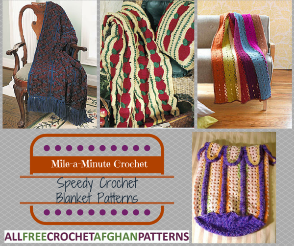 Marvelous Mile a Minute Afghan Pattern | AllFreeCrochetAfghanPatterns.com