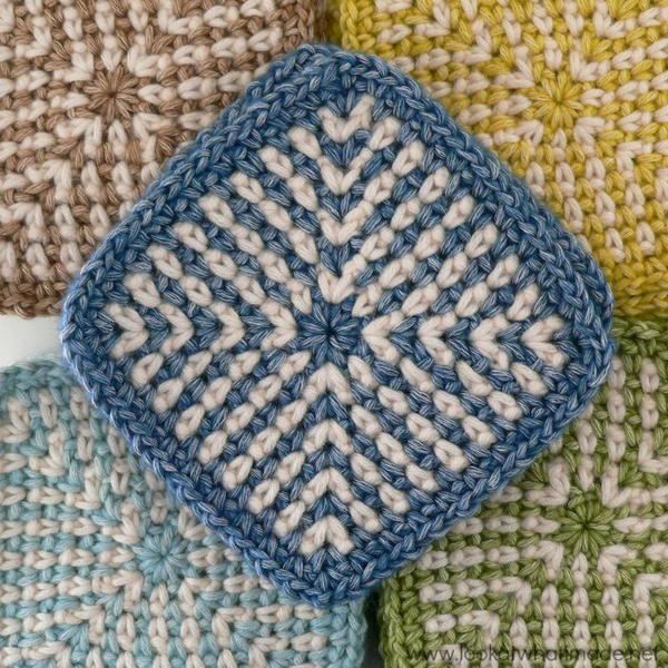 Two Tone Crochet Granny Square