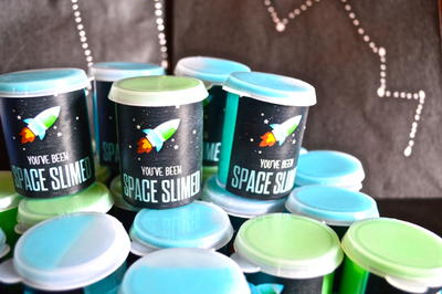 Spatial Slime DIY Space Slime | AllFreeKidsCrafts.com