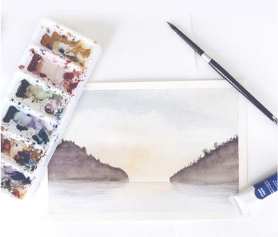 Absurdly Simple Watercolor Landscape