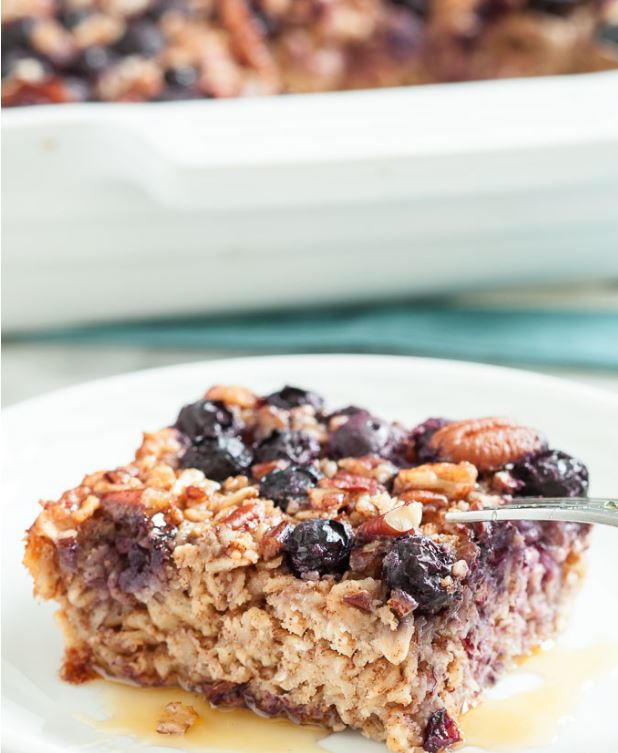 Baked Blueberry Oatmeal | FaveHealthyRecipes.com