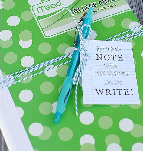 Cute Notebook and Printable Tag Student Gifts