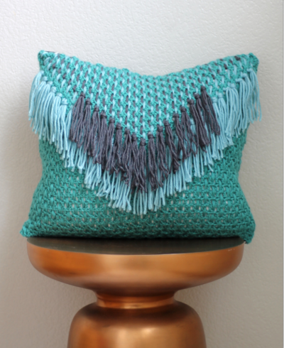 Tassel Waterfall Crochet Pillow