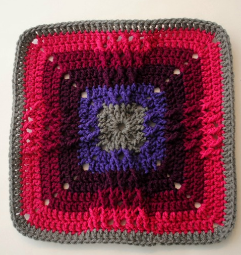 Colorful Windmill Crochet Square