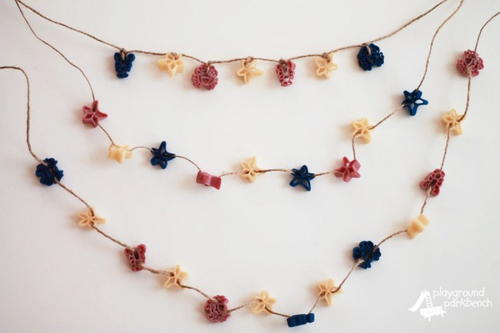Red White and Blue Patriotic Station Necklace