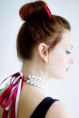 Classy Pearl and Ribbon DIY Necklace