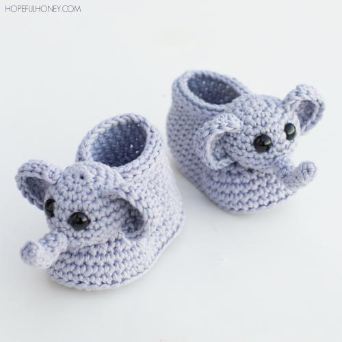 crochet animal baby booties