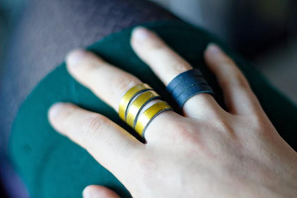 Stackable Leather DIY Rings