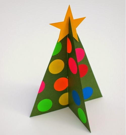 Polka Dot Paper Christmas Tree | AllFreeChristmasCrafts.com