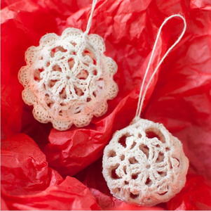 Lovely Lace Crochet Ball Ornaments